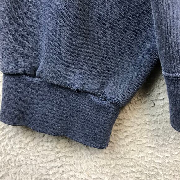 Vintage Y2K NIKE‎ Center Mini Swoosh Check Hoodie Faded Navy Blue Sz 2XL - Picture 12 of 15